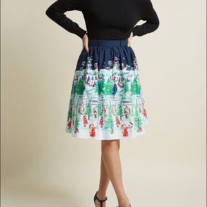 ModCloth Christmas Winter Wonderland Skirt